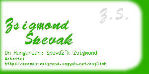 zsigmond spevak business card